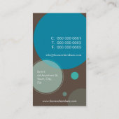 RETRO-GESCHÄFTSKARTE: große Punkte 5P Visitenkarte (Rückseite)