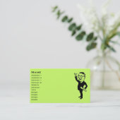Retro-Geschäftsmann Visitenkarte (Stehend Vorderseite)