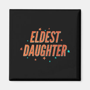 Retro-Geschenk für die älteste Tochter, Team-Gesch Magnet