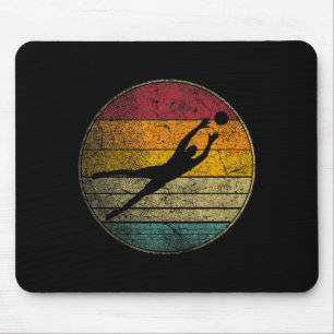 Retro-Geschenk für Fußballtorwart Lustig im Vintag Mousepad