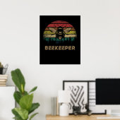 Retro-Geschenk für Vintage Bienenhalter Poster (Heimbüro)