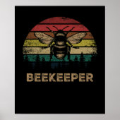 Retro-Geschenk für Vintage Bienenhalter Poster (Vorne)