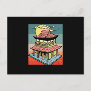 Retro-Geschenk für Vintage chinesische Pagodas-Chi Postkarte
