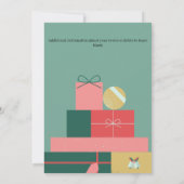 Retro-Geschenkboxen Einzigartiger Boxtag-Urlaub Einladung (Rückseite)