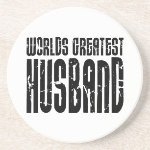 Retro-Geschenke für das größte Husband der Welt Sandstein Untersetzer