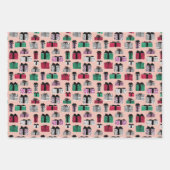 Retro-Geschenke verschiedene Farben Geschenkpapier Set (Vorderseite)