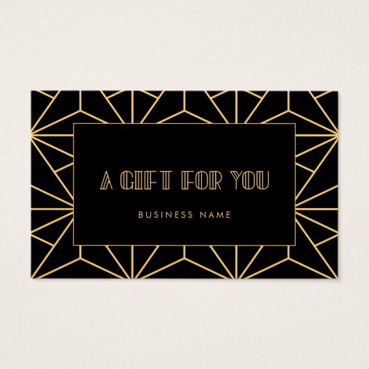 Retro-Geschenkgutschein für Vintage Kunst Deko (Vorderseite)