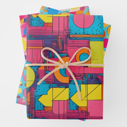 Retro Geschenkpapier Set (Beispiel)