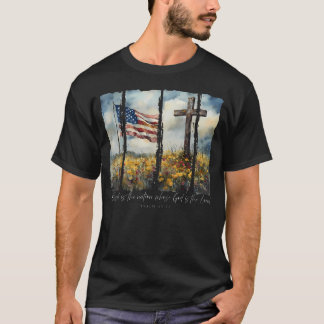 Retro Gesegnet ist die Nation, deren Gott der Herr T-Shirt