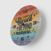 Retro gesegnet jenseits der Messgröße Runde Wanduhr (Winkel)