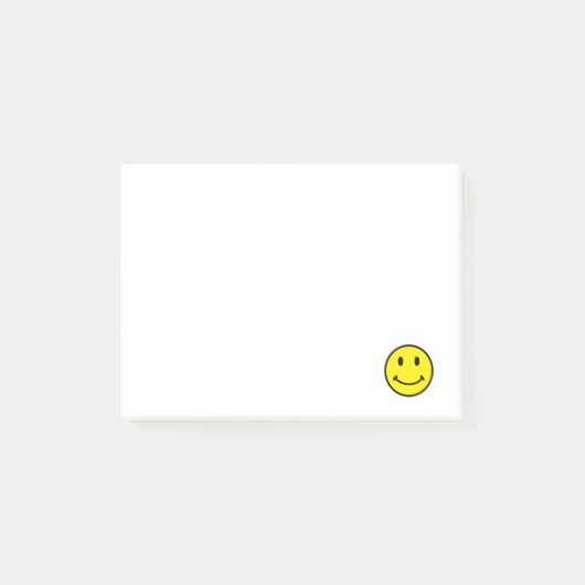 Retro-Gesicht Gelbe Smile Post-it® Notizen (Vorderseite)