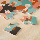 Retro-Gesichtsmuster des menschlichen Diversity Puzzle (Seite)