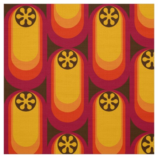 Retro gestalteter Stoff mit 60er 70er Muster (Muster)