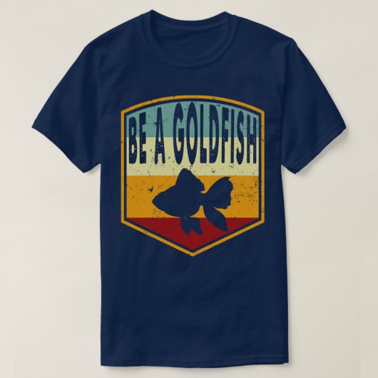 Retro gestört als Goldfisch T-Shirt (Design vorne)