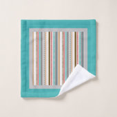 Retro gestreift badhandtuch set (Waschlappen)