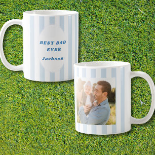 Retro gestreift Bester Vater überhaupt Foto perso Kaffeetasse