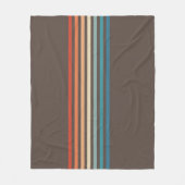 Retro-Gestreift Minimalist 70er Fleecedecke (Vorderseite)