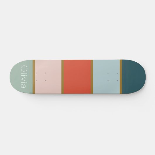 Retro gestreift skateboard (Horizontal)