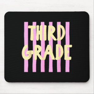 Retro-gestreifte dritte Klasse zurück zur Schule 3 Mousepad