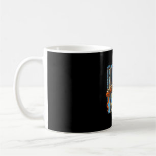 Retro gestreifte lustige Herbst-Spieltag-Footballs Kaffeetasse