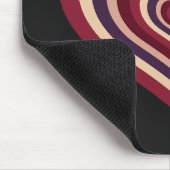 Retro-gestreifte Mauspad mit Herz-Muster (Ecke)