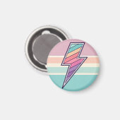 Retro gestreifter Blitz Magnet (Vorderseite/Rückseite)
