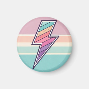 Retro-gestreifter Blitz Magnet