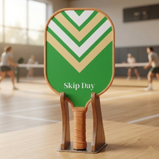 Retro-gestreifter grüner Pickleball-Schläger Pickleball Schläger