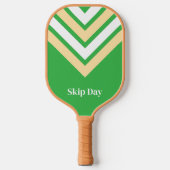 Retro-gestreifter grüner Pickleball-Schläger Pickleball Schläger (Vorderseite)