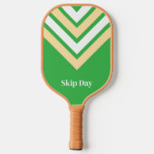 Retro-gestreifter grüner Pickleball-Schläger Pickleball Schläger (Rückseite)