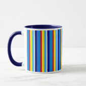 Retro-gestreifter Kaffeebecher Tasse (Links)