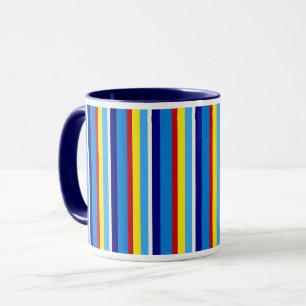 Retro-gestreifter Kaffeebecher Tasse