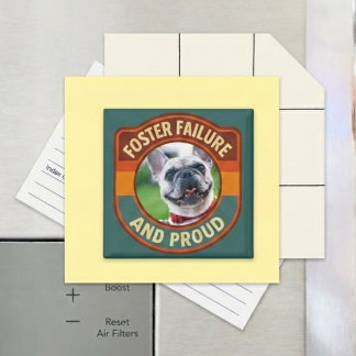 Retro-gestreiftes Foto 'Foster Failure' Magnet