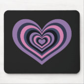 Retro-gestreiftes-Herz-Mauspad Mousepad (Vorne)