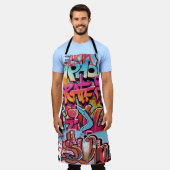 Retro gestreiftes Innendesign. Schürze (Getragen)