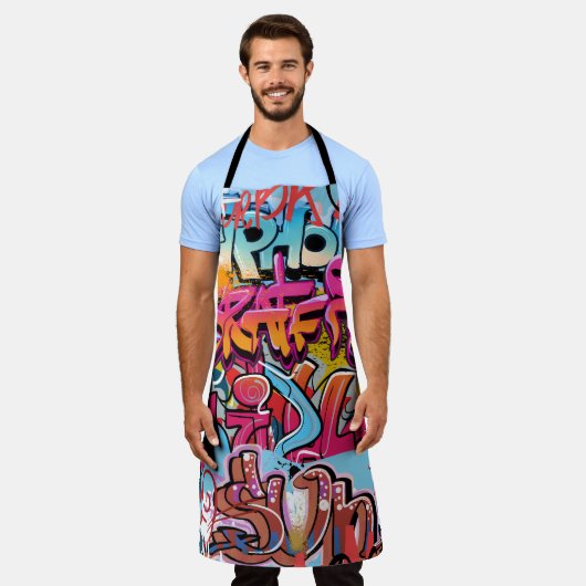 Retro gestreiftes Innendesign. Schürze (Getragen)