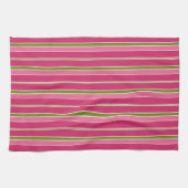 Retro-gestreiftes Weihnachts-Küchenhandtuch-Gesche Geschirrtuch (Horizontal)