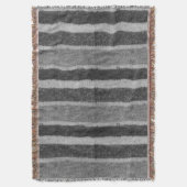 Retro gestricktes Schwarzweiss-Streifenmuster Decke (Vorderseite Vertikal)