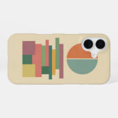 Retro geteilter Kreis und Blöcke iPhone 16 Hülle (Rückseite (Horizontal))