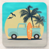 Retro-Getränkekasten surfen Getränkeuntersetzer (Vorderseite)