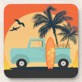 Retro-Getränkekasten surfen Getränkeuntersetzer (Vorderseite)