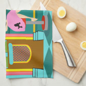 Retro Getränkespender-Geschirrtücher Handtuch (Viertel Falte)