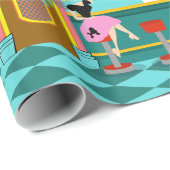 Retro Getränkespender-Packpapier Geschenkpapier (Rolleneckpunkt)