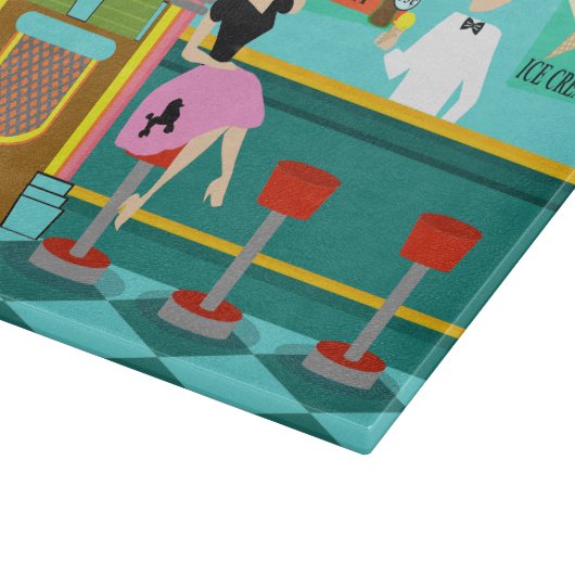 Retro Getränkespender-Schneidebrett Schneidebrett (Ecke)