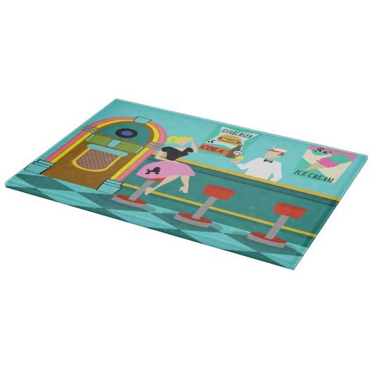 Retro Getränkespender-Schneidebrett Schneidebrett (Ecke)