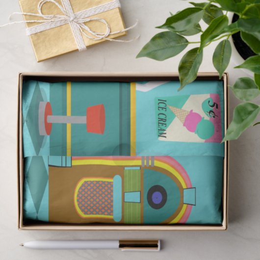 Retro Getränkespender-Seidenpapier Seidenpapier (Geschenk)