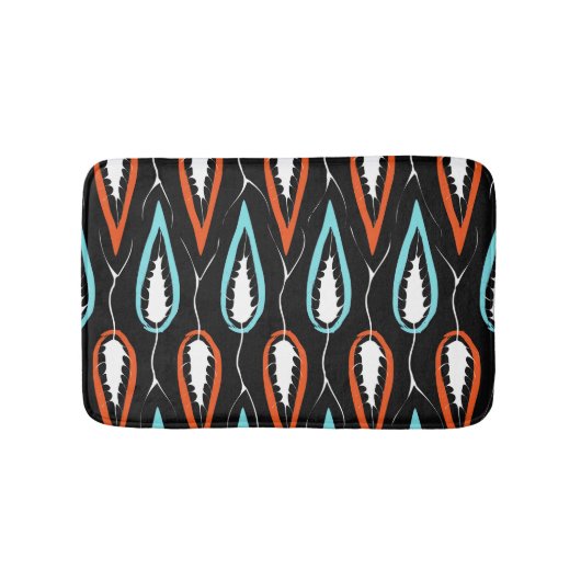 Retro-Gewebe: nahtlose Blumenstruktur Badematte (Vorderseite)