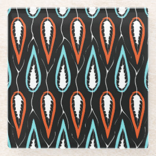Retro-Gewebe: nahtlose Blumenstruktur Glasuntersetzer