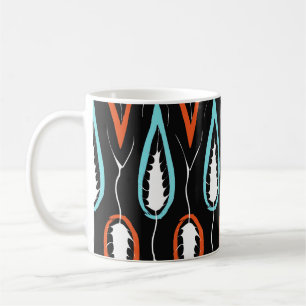 Retro-Gewebe: nahtlose Blumenstruktur Kaffeetasse