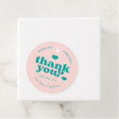 Retro Gewerkschaft Rosa und Aquamarine Hochzeit Da Geschenkanhänger (Beispiel)